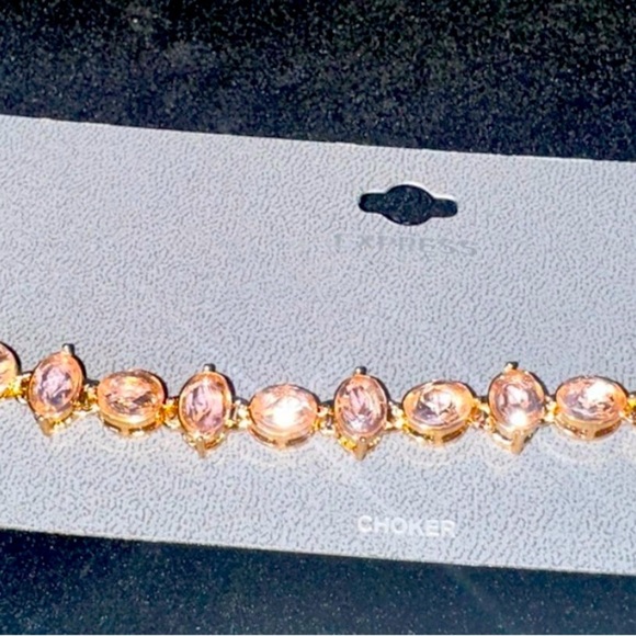 Express Jewelry - Express Choker, Pink Ice colored glass gemstones, nwt